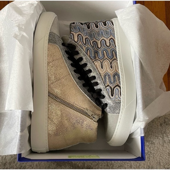 P448 Italian High Top Can Surf Later Star BS Panama Sneaker Size 37 / US 7 NWB - Picture 9 of 12